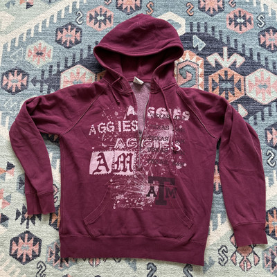 Camp David Texas A&M Womens Maroon Hooded Full Zip Jacket Size L