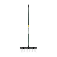 55 In. Green Fiberglass Handle 21 In. Rake Free Ship NEW