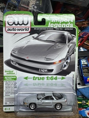 2026 AUTO WORLD 1993 MITSUBISHI 3000GT VR-4 SILVER IMPORT LEGENDS