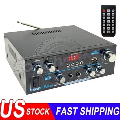 Home Audio Amplifier Bluetooth 5.0 Stereo Receiver Max 450W Power Amplifier AK55