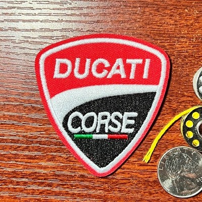 Ducati Patch Italian Motorcycle Moto Touring Biker Embroidered Iron On 2.75x2.5''