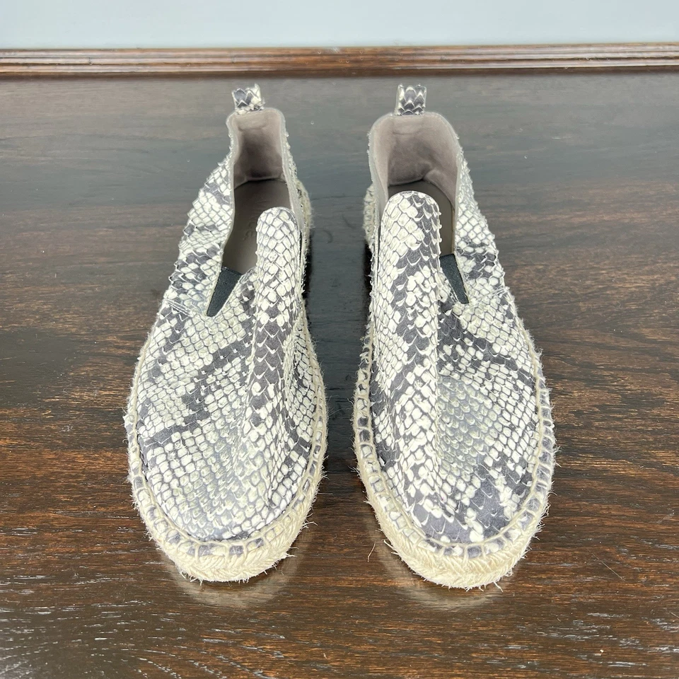Vince Shoes Womens Leather Flats Size 9 Snake Print Espadrilles - Image 2 of 4