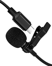 Lavalier Microphone USB Professional Lapel Clip-on Mic Omni Condenser Little ...