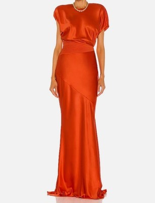 Zhivago Women's Orange Bond Long Dress Size 8