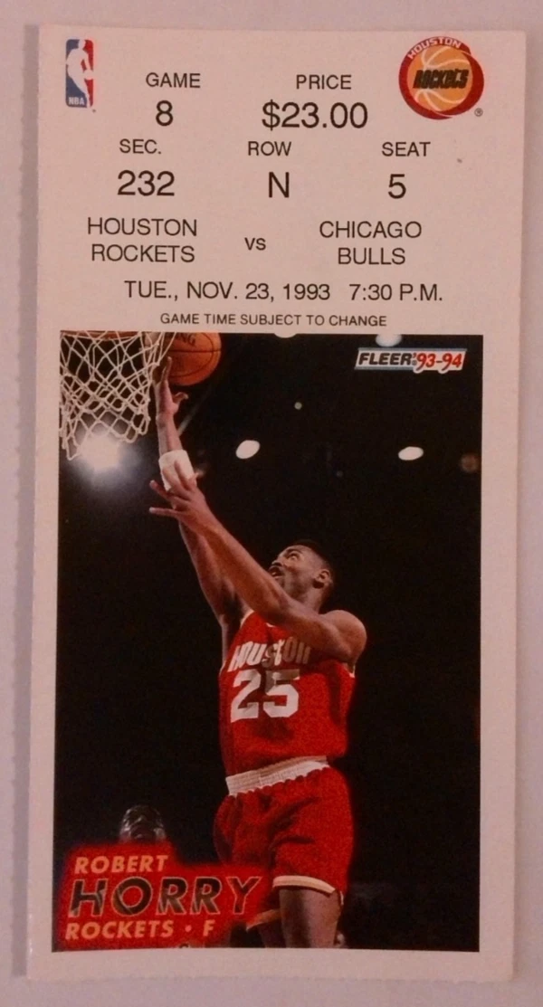 Basketball Chicago Bulls 1993 Vintage Sports Ticket Stubs for sale