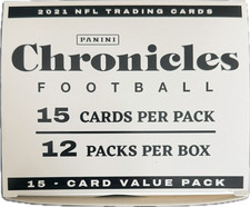 2021 Panini Chronicles NFL Football 15-card 12-pack Value Jumbo Cello Box