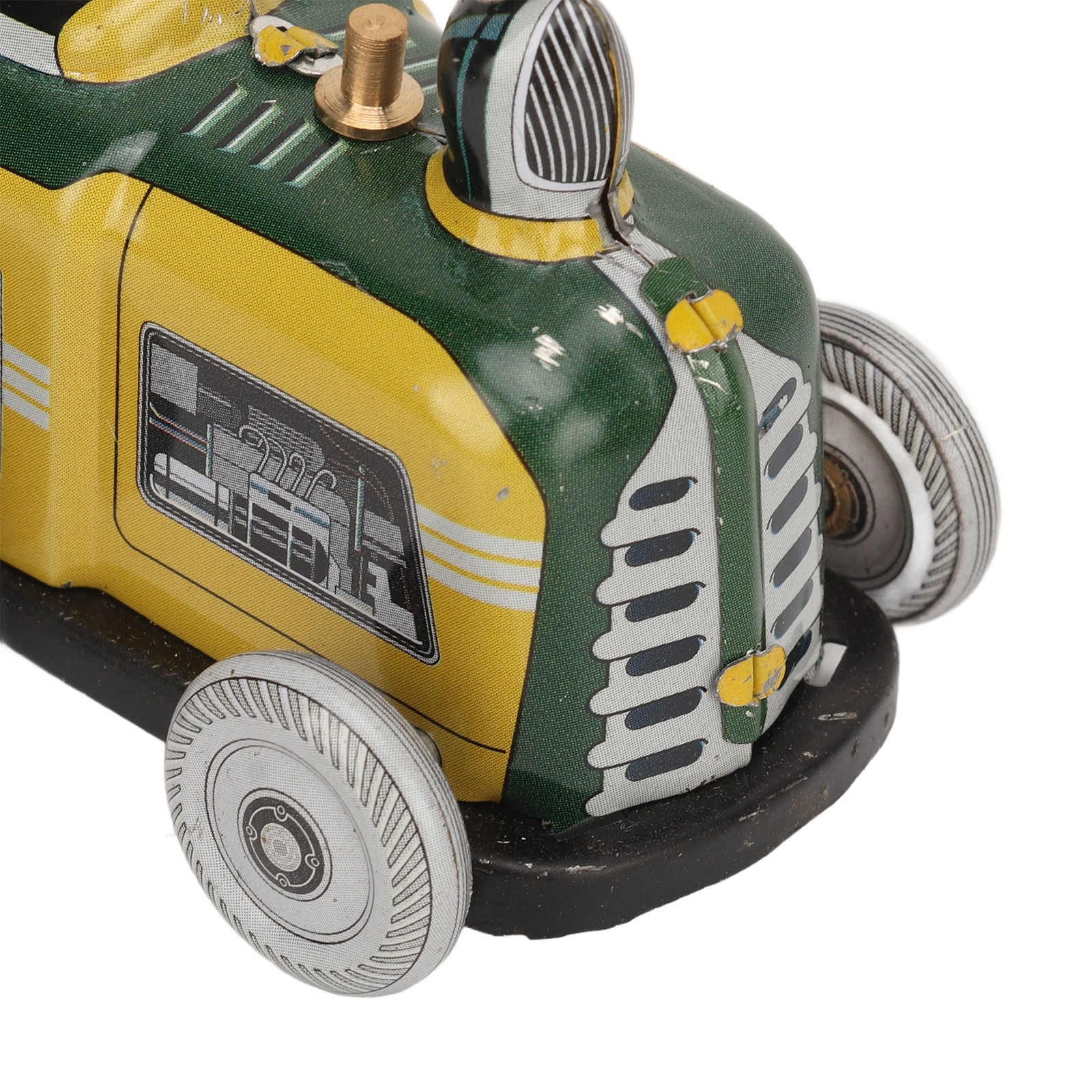 Wind Up Vintage Car Toy Iron Clockwork Retro Car Model Figure Photography Prop