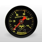 Marshall Fuel Pressure Gauge MNB00015; 0-15 psi 1-1/2 in. Liquid Filled Blk/Yel