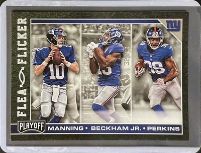 Eli Manning / Odell Beckham / Paul Perkins - 2017 Panini Playoff Flea Flicker