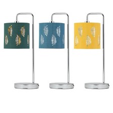 Modern Fern Leaf Cut Out Arched Table Lamp or Bedside Light Height 46cm