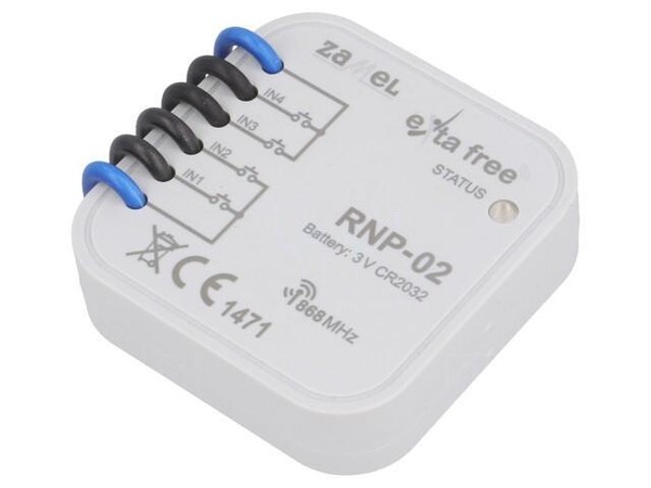 RNP-02 Kabelloser Sender Exta Free IP20 3VDC Doseneinbau -10-55°C Zamel-image
