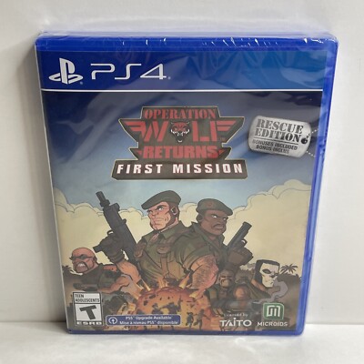 Operation Wolf Returns: First Mission Rescue Edition PS4 Sealed Barcode Punched