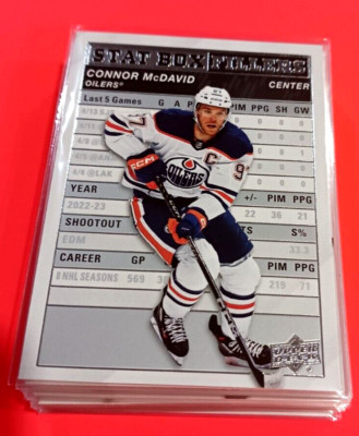 2023-24 UD SERIES 1 STAT BOX FILLERS COMPLETE INSERT HOCKEY CARD SET  1-25 MINT
