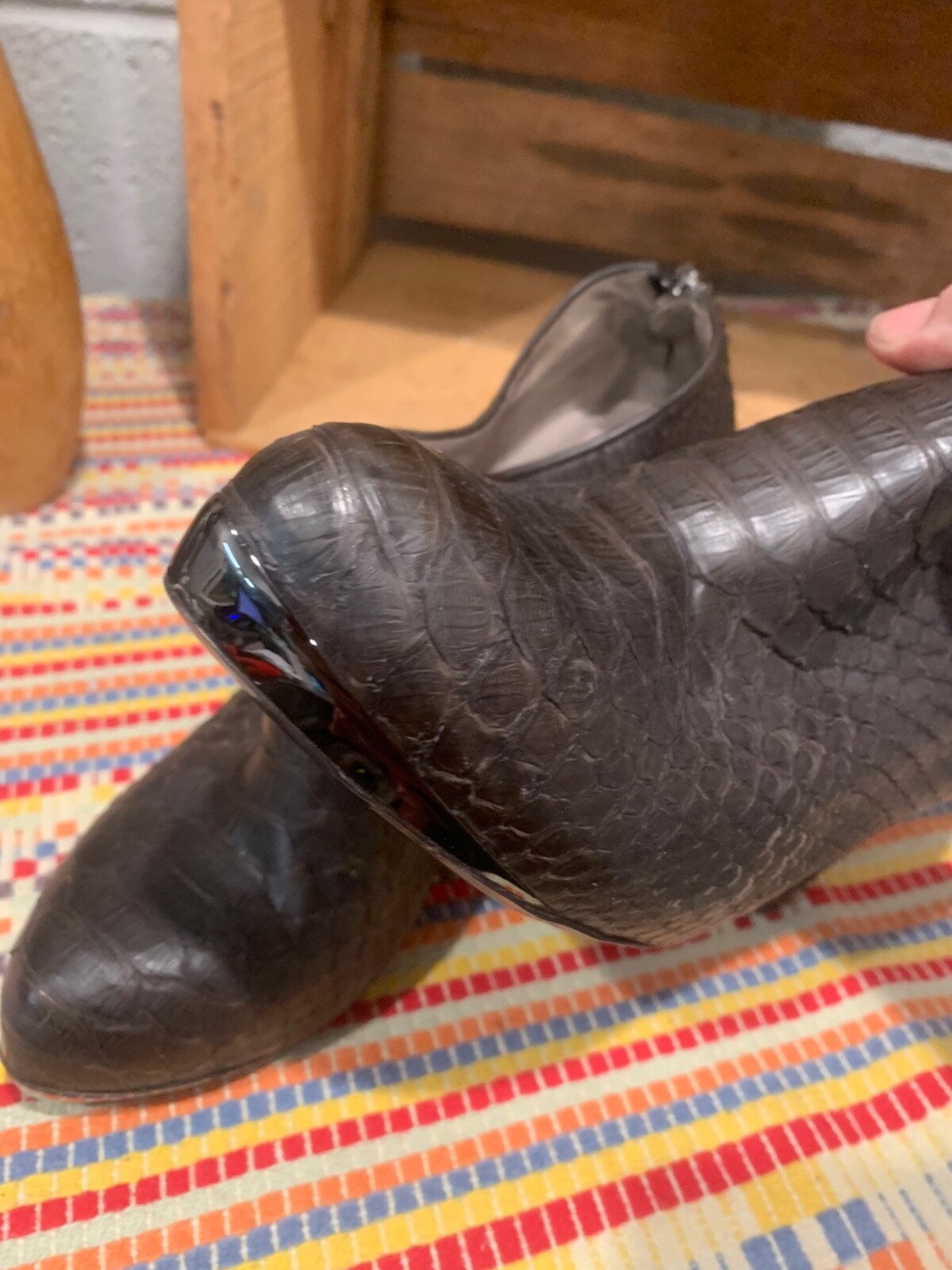 Devi Kroll Python Booties Hazelnut 40 - image 9