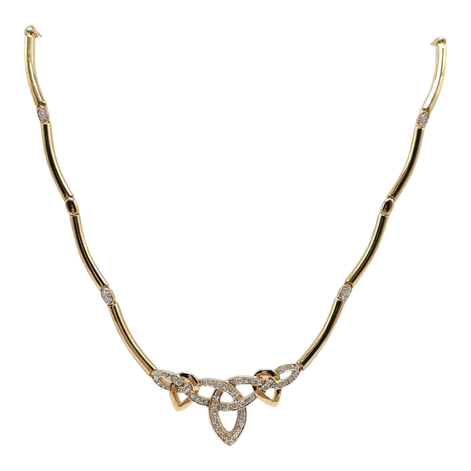 Tara Celtic Trinity 18kt Gold Plated Clear Rhinestone Necklace Sold Out Online