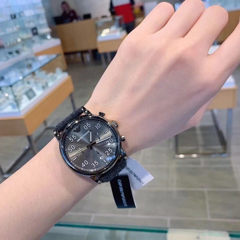 NEW Emporio Armani Men s WatchTextile Band Chronograph AR11154