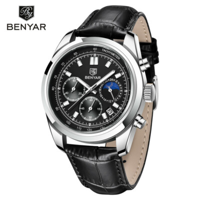 BENYAR Men's Watches Business Chronograph Quartz Luminous Watch
