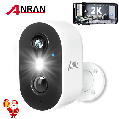 2K Wireless Outdoor Security Camera with Spotlight, Waterproof