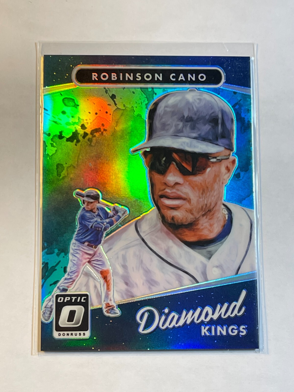 Robinson Cano 2017 Panini Optic Aqua Sky Blue Prizm SP #ed /299 Diamond Kings 25