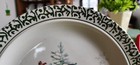 We Can Build a Snowman Dinner Plate 10 1/2" Dolengorp Stoneware White Green Red! — photo 8