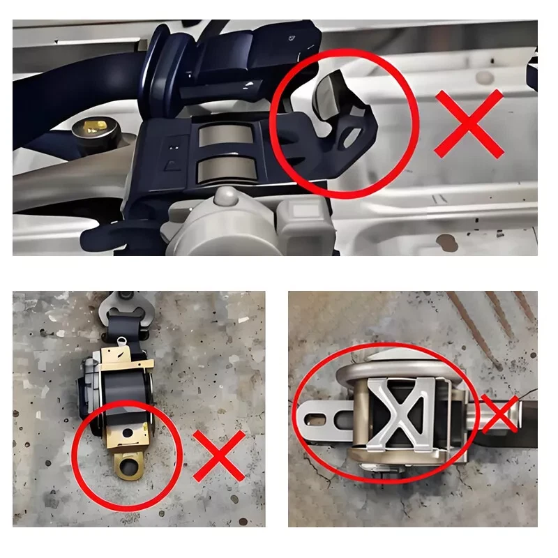 2pcs OEM Genuine Ford E-350 Super Duty 3-point Adjustable Seat Belt Straps Kit - Image 2 of 4