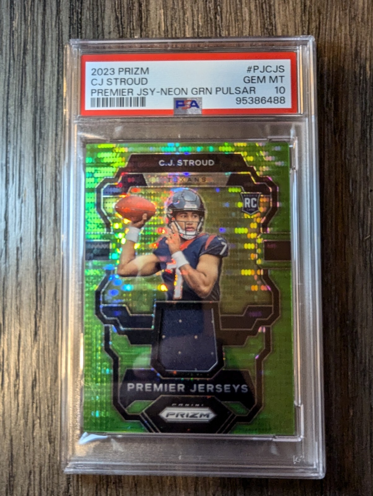 2023 Prizm - Premier Jerseys Neon Green Pulsar Prizm #PJ-CJS C.J. Stroud PSA 10!