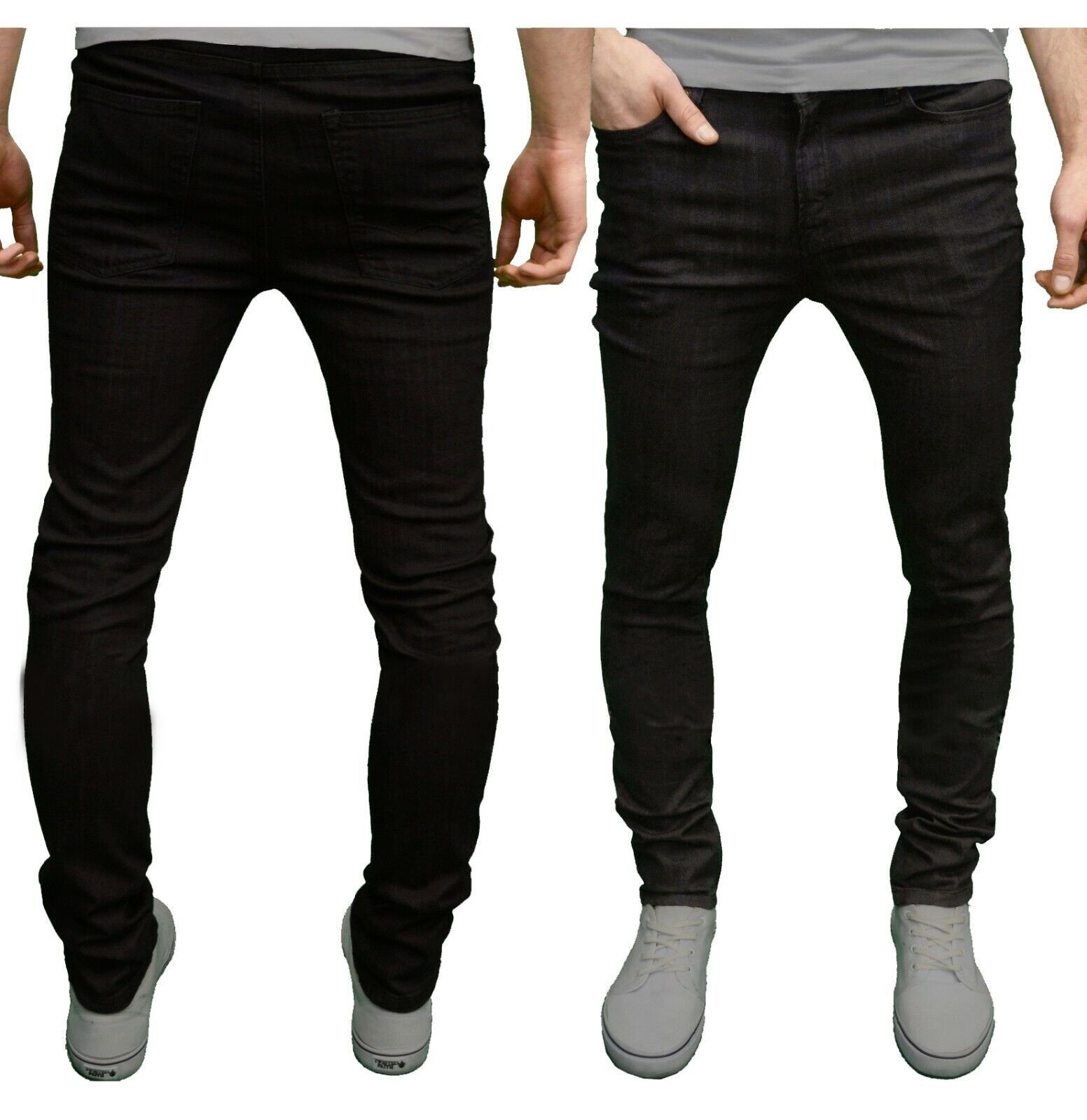 hombres skinny no ripper jeans cintura media pantalones vaqueros pantalones  hombres slim fit pantalones largos más tamaño