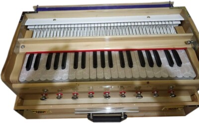 Folding Harmonium with 42-Keys, 9 Stopper,7 Bellow, Two Reed(Bass-Male), 3.5 Oct