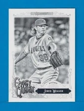  2017 Topps Gypsy Queen JERED WEAVER BLACK/WHITE #120 Angels SERIAL #28/50 SSP