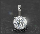 Diamond solitaire 585 gold pendant; brilliant 0.72ct, VVS1; 14 carat white gold New