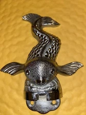Hall-Mack Koi Silver Colored Fish Towel Bar Holder Parts replacement or Wall Art