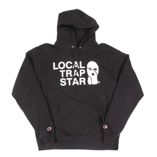 CHAMPION Local Trap Star Hoodie Medium Hood Hooded Top Pullover Vintage