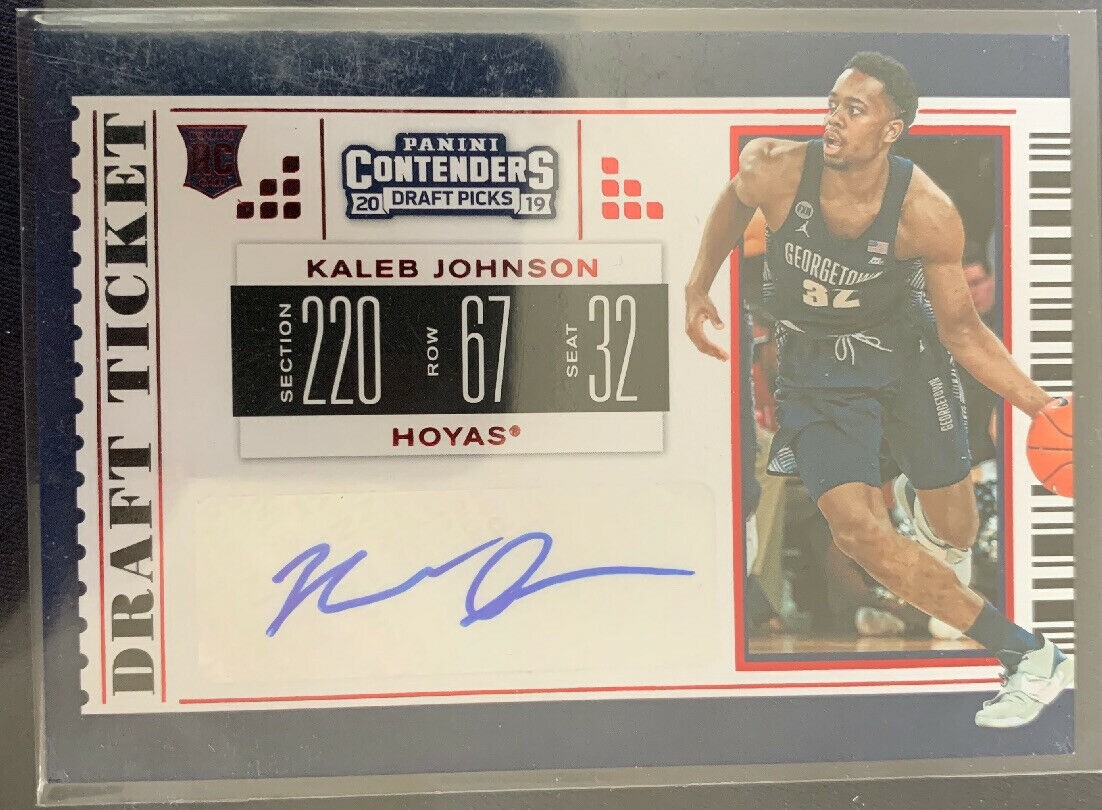 Kaleb Johnson Hoyas Basketball Panini Rookie Red autograph card 2019 eBay