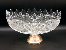 Antico Centro Tavola In Cristallo Ed Argento