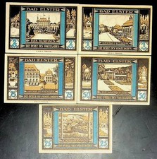 1921 Germany ESCHRSHAUSEN 25 50 75 100 200 Phennig Banknote / Notgeld