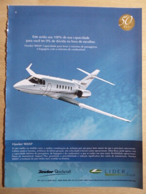 8/2009 PUB BEECHCRAFT HAWKER 900XP BUSINESS JET AIRCRAFT FLUGZEUG PORTUGIESISCHE ANZEIGE
