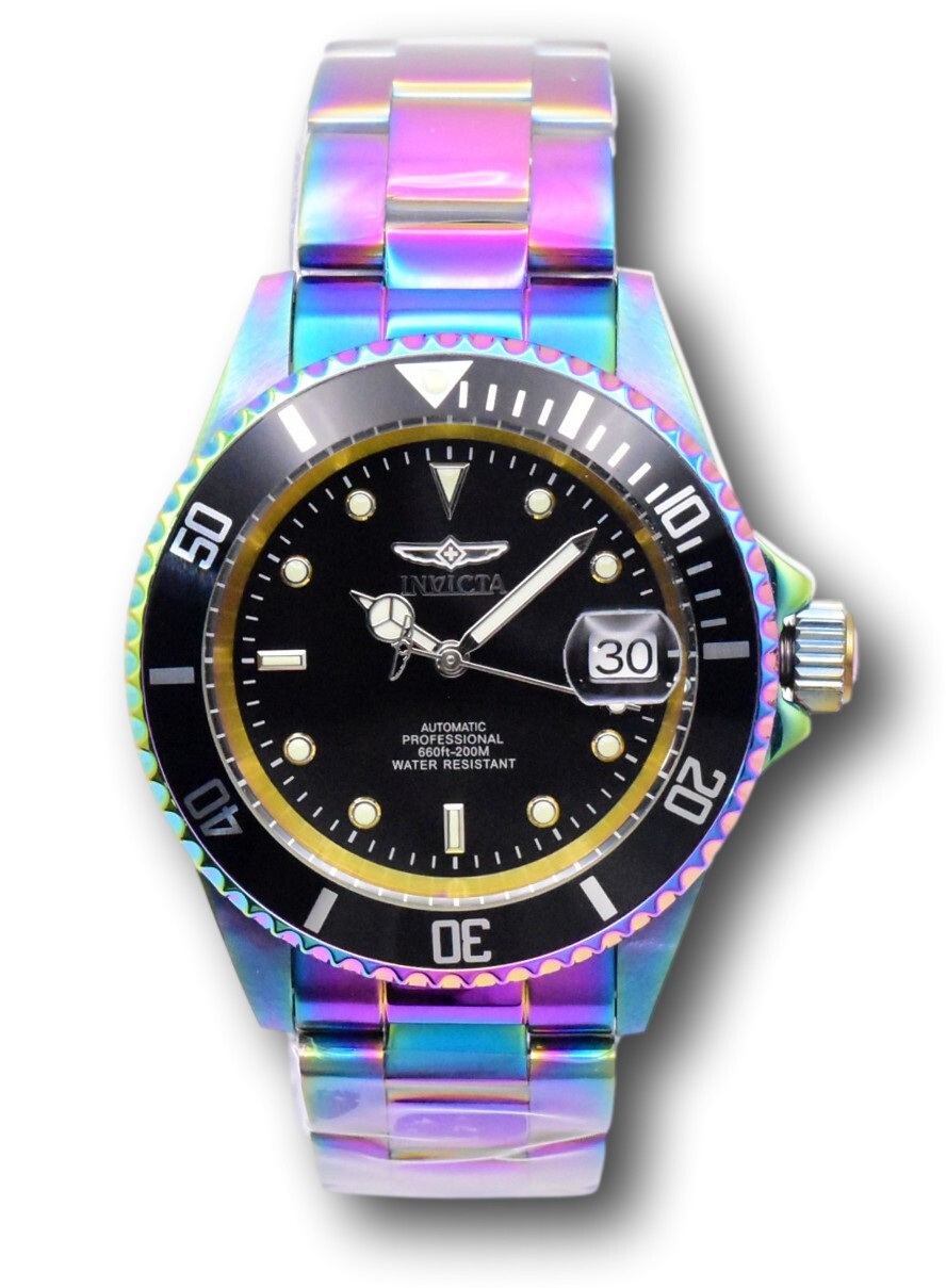 Invicta Pro Diver 40mm Men's Automatic Dark Rainbow Iridescent Watch 26600