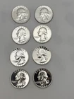 1961-1964 Silver Proof Washington Quarters 90% 8 Coin Lot 2x Each Date #1168