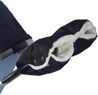 LERKELY Stroller Fleece Pram Hand Muff, Extra Thick Pushchair Gloves, Pram Pushchair
