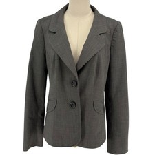Classiques Entier Atelier Blazer Gray Two-Button Tailored Career Jacket Size 8