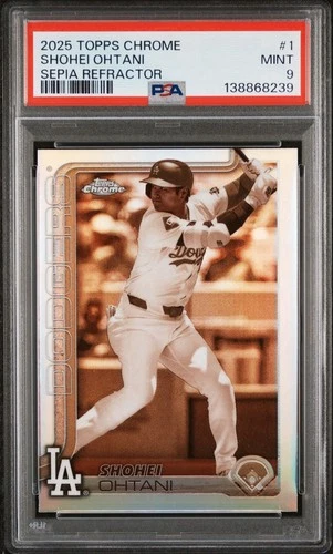 2025 Topps Chrome Sepia Refractor Shohei Ohtani #1 PSA 9 MINT