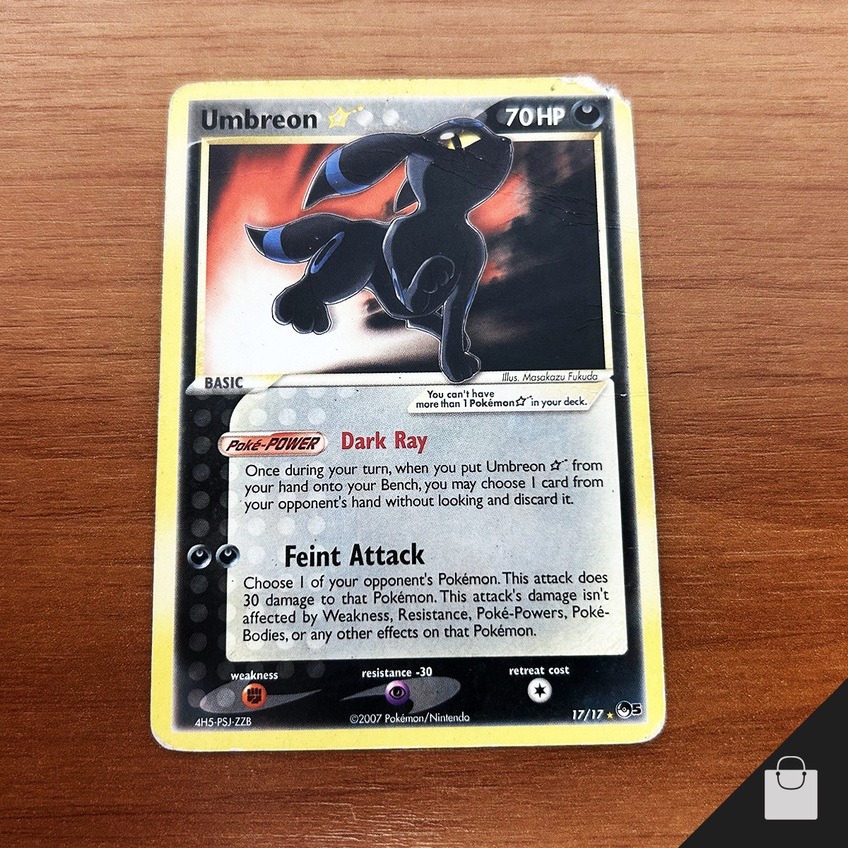 Umbreon Gold Star 17/17 Pokemon Pop Series 5 2007 TCG Holy Grail