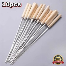 Large Barbecue Skewers Flat Medium Wide Kebab Shish BBQ Heavy Duty Strong Grill