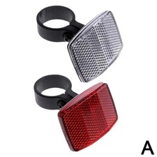 2Pcs Bike Bicycle Reflector Set Front White Rear Red Safety Warning Lens NEW