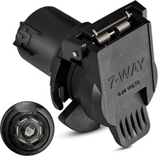 7 Way Trailer Connector Rv Blade Twist Lock Plug For Gmc Sierra 1500 2500 99-12 7 Way Trailer Connector Rv Blade Twist Lock Plug For Gmc Sierra 1500 2500 99-12