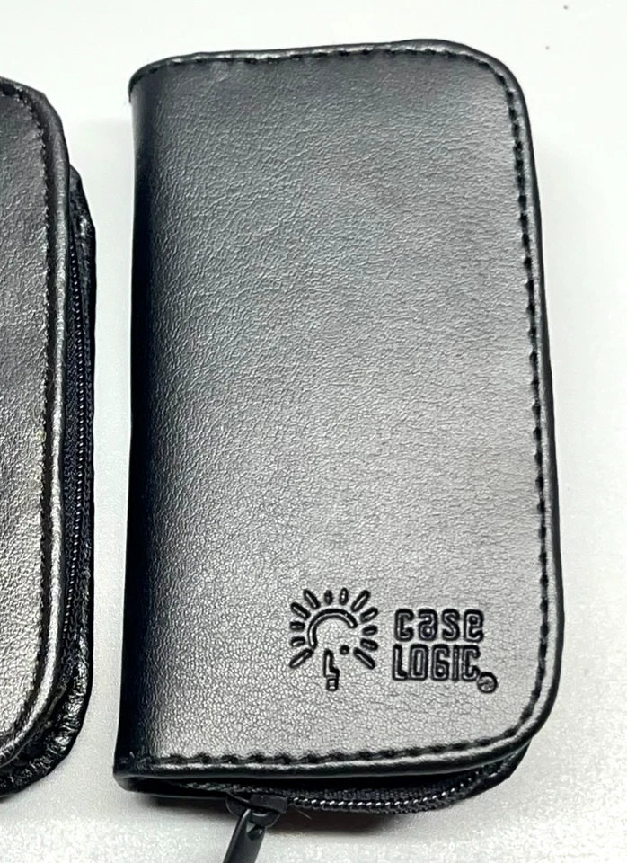 2 x Digital Memory SD Card Holder Cases Targus Case Logic Black Faux Leather - Image 3 of 4