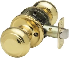 Copper Creek Colonial Passage Interior Door Knob – 1 Pack, Polished Brass 