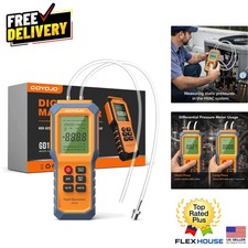 Durable HVAC Digital Manometer for Accurate Gas Pressure Testing & Calibration
