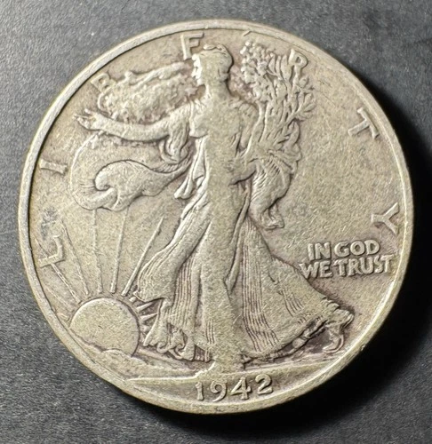 1942-S Walking Liberty Half Dollar (Circulated) - (#4025) Very Fine Condition