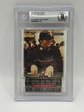 PHIL HELLMUTH SIGNED 2006 RAZOR POKER WSOP TRADING CARD - BECKETT SLAB AUTO
